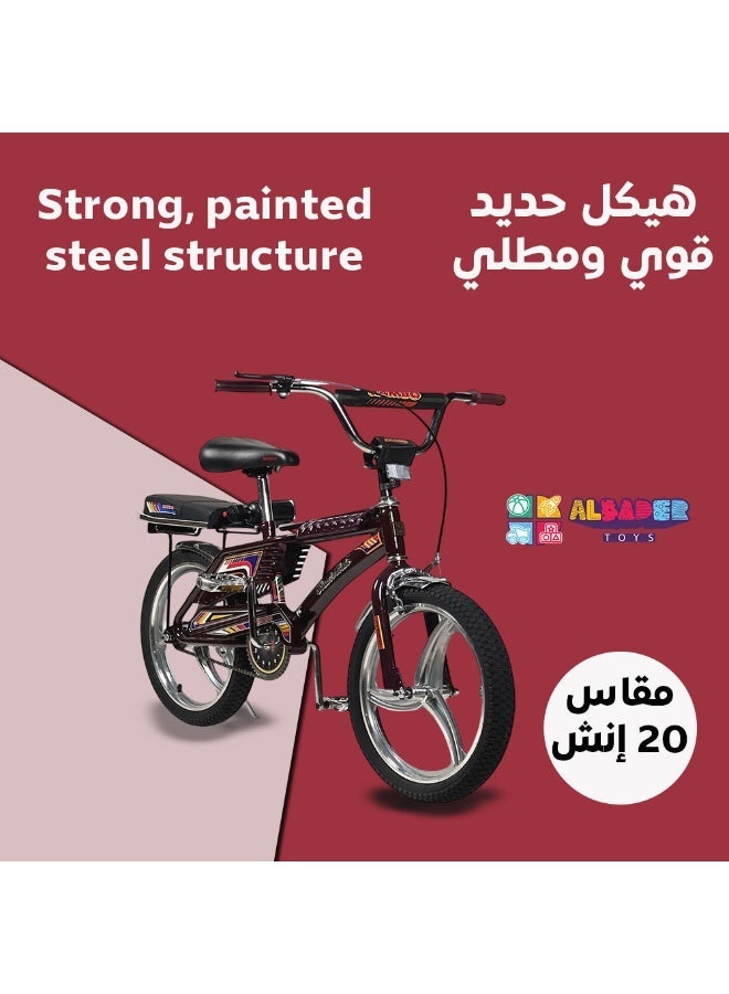 البدر دراجة رامبو حرة فري ستايل بعجلات عريضة وتصميم إندونيسي مع مقعد إضافي ومقعد قابل للتعديل وعجلات رامبو إندونيسية كلاسيكية مع رفرف نيكل, سيكل رامبو جنط من البدر - Image 2