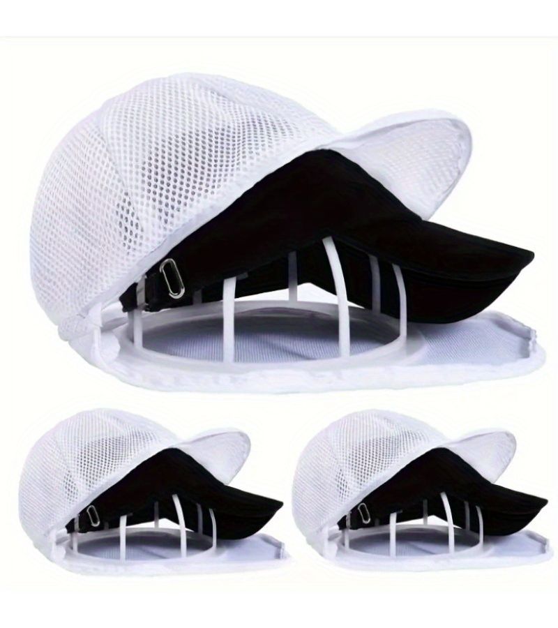 2pcs Mesh Hat Washer Set with Laundry Bag and Rack Gentle Baseball Cap Cleaning Device Durable Hat Washing Cage with Dryer Stand Reinforced Dustproof and Debris Protection Ideal Gift for Hat Accessories - Image 4