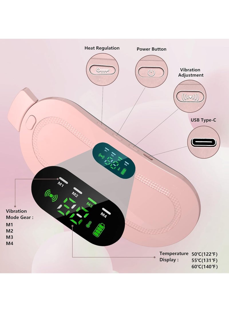 FARROBIZZ Wireless Belly Heating Pad - Portable Warming Belt with 3 Heat Levels and 4 Massage Modes, Fast Heating Cordless Waist Wrap for Girls Women Menstrual Relief, Back, and Belly Pain - Image 2