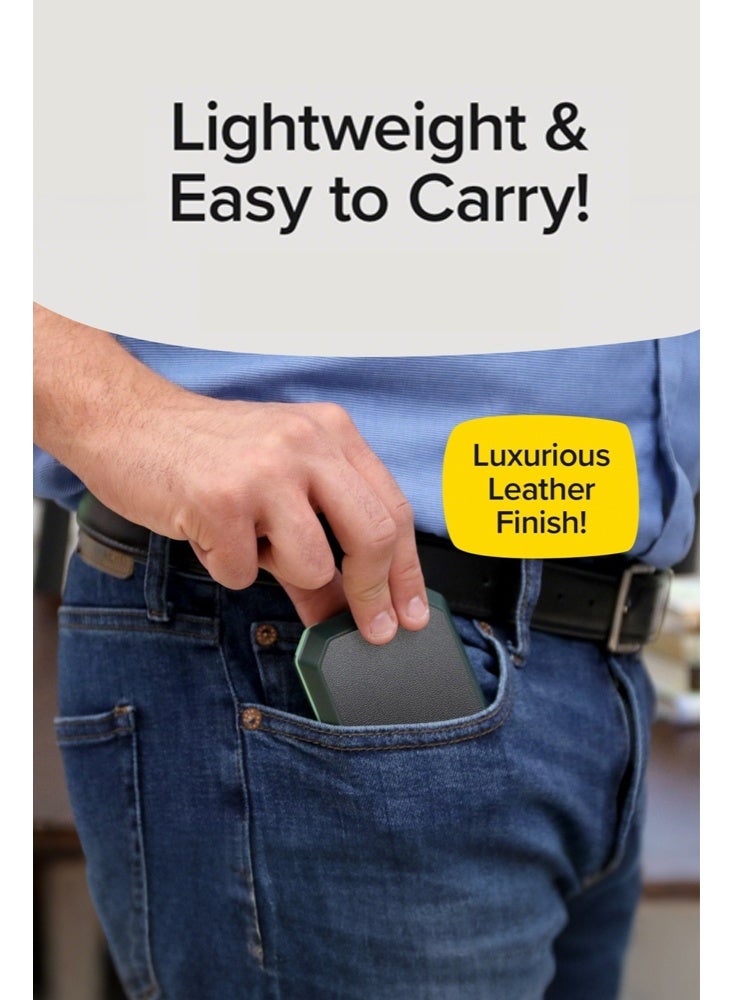 Uptyia Slim Mint Wallet Leather Edition Ultra-Thin RFID-Blocking, AS-SEEN-ON-TV, ID Theft Protection, Easy to Carry, Reach Cards & Cash with a Touch of a Button, Aluminum Outer Shell, Crush-Resistant - Image 5