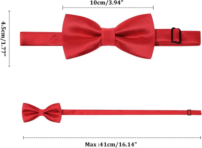Kajeer Kids Bow Tie, Boy Bow Ties Pre-tied Silk 100% Classic Solid Adjustable Girls Neck Bowtie for Wedding Party - Image 3