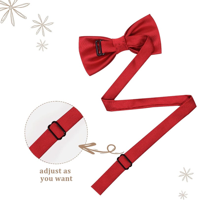 Kajeer Kids Bow Tie, Boy Bow Ties Pre-tied Silk 100% Classic Solid Adjustable Girls Neck Bowtie for Wedding Party - Image 4