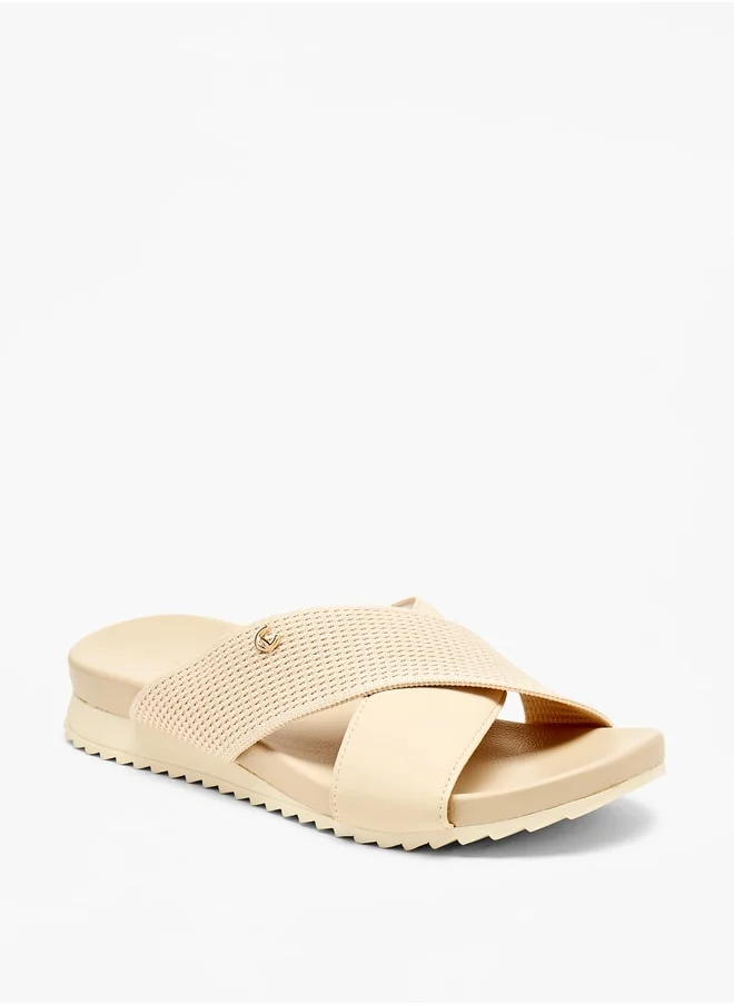 Le Confort Cross Strap Slip-On Flat Sandals