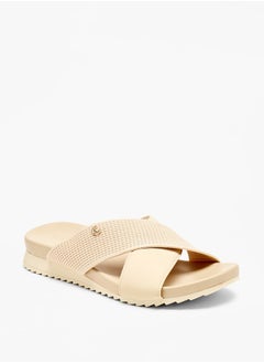 Le Confort Cross Strap Slip-On Flat Sandals  - Image 1
