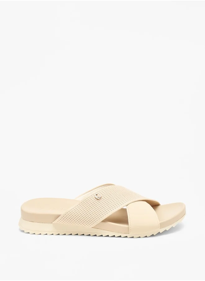 Le Confort Cross Strap Slip-On Flat Sandals