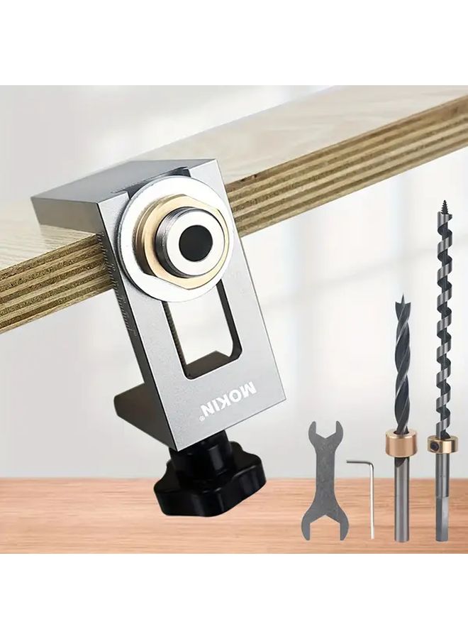 Type B Manual 10mm Woodworking Drill Guide Cabinet Door Spring Hole Punch Jig DIY Furniture Tool - Image 1