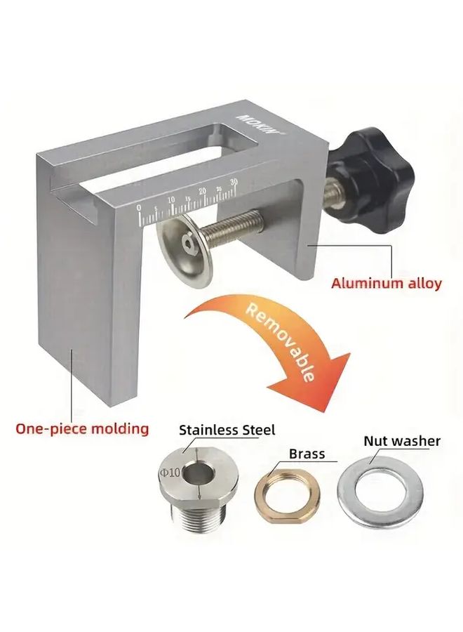 Type B Manual 10mm Woodworking Drill Guide Cabinet Door Spring Hole Punch Jig DIY Furniture Tool - Image 4