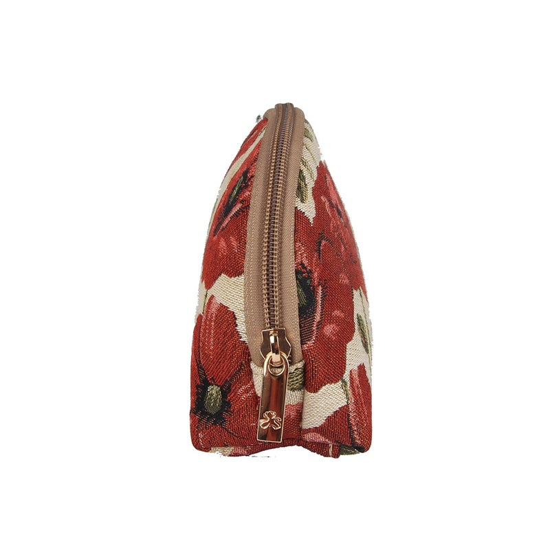 Signare Tapestry Cosmetic Bag Toiletry Makeup Bag For Women With Poppy Flower Design (Cosm-Pop) - Image 3