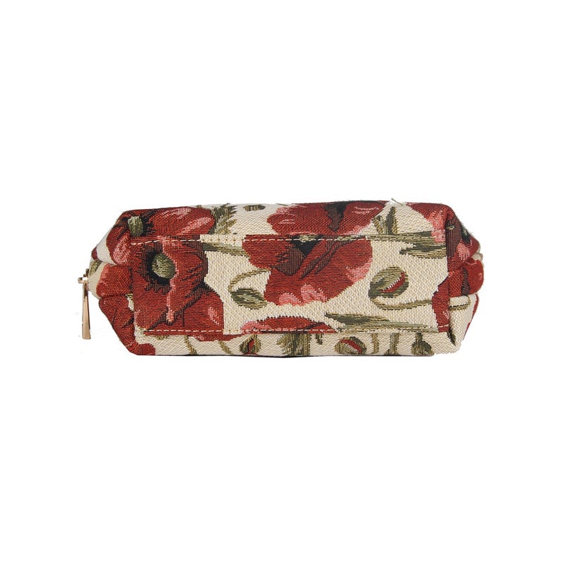 Signare Tapestry Cosmetic Bag Toiletry Makeup Bag For Women With Poppy Flower Design (Cosm-Pop) - Image 4