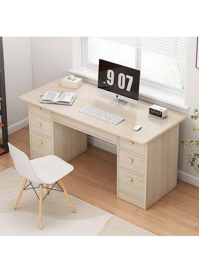 Simple Computer Desk, Writing Desk with 7 Drawers, Home Office Desk Game Desk Study Desk, Computer Table Work Desk Corner Desk - Image 1