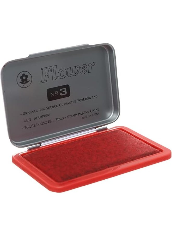 FLOWER Flower Stamp Pad set of 4 pieces / 02 red + 02 blue  - Image 3