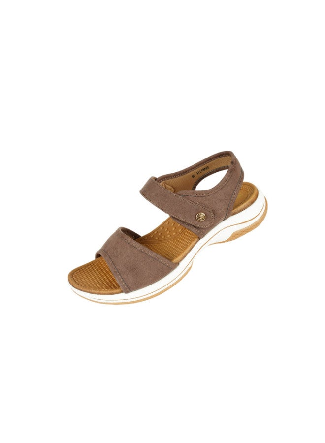 ZAYNA 221-277 Zayna Ladies Casual Sandals 23ABT174 Brown - Image 3