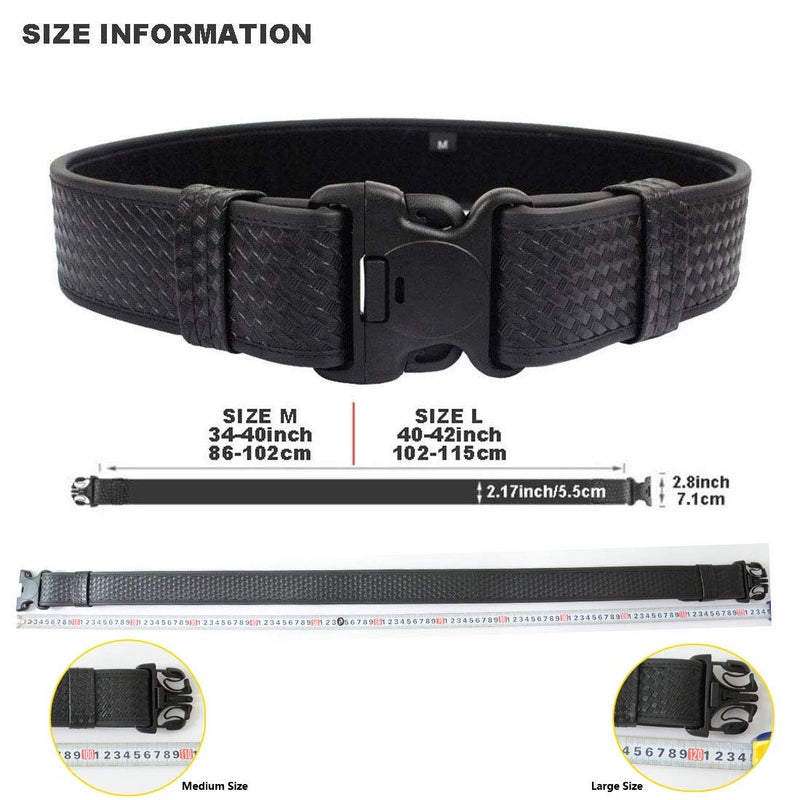 ROCOTACTICAL Basketweave Police Duty Belt, Web Duty Belt with Loop Liner - Image 2