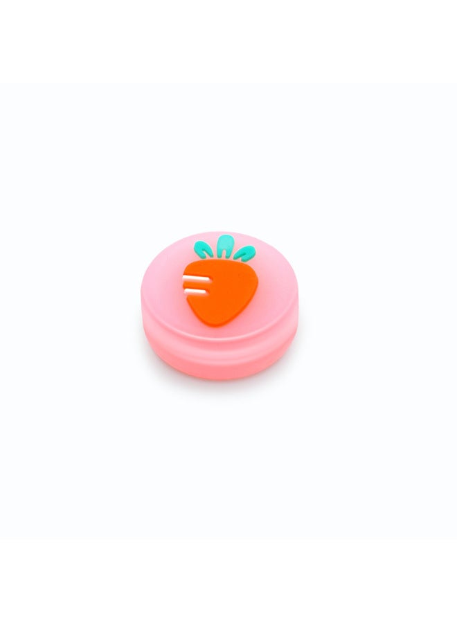 Nintendo Switch Rocker Button Cap Jelly Luminous Cap Switch Handle 3D Protective Cap-Product Color:Carrot Powder - Image 1