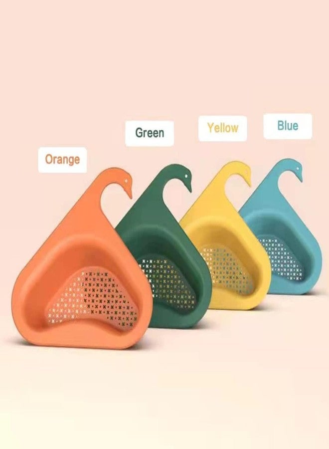 CRADIAX Swan Drain Basket for Kitchen Sink Triangle Sink Drain Rack Corner Kitchen Sink Strainer Basket, Multifunctional Kitchen Triangle Sink Filter Multicolor - Image 5