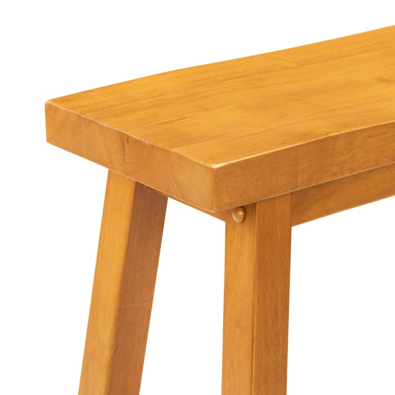 Boraam Sonoma Counter Height Backless Bench - Honey Oak Finish - Image 3