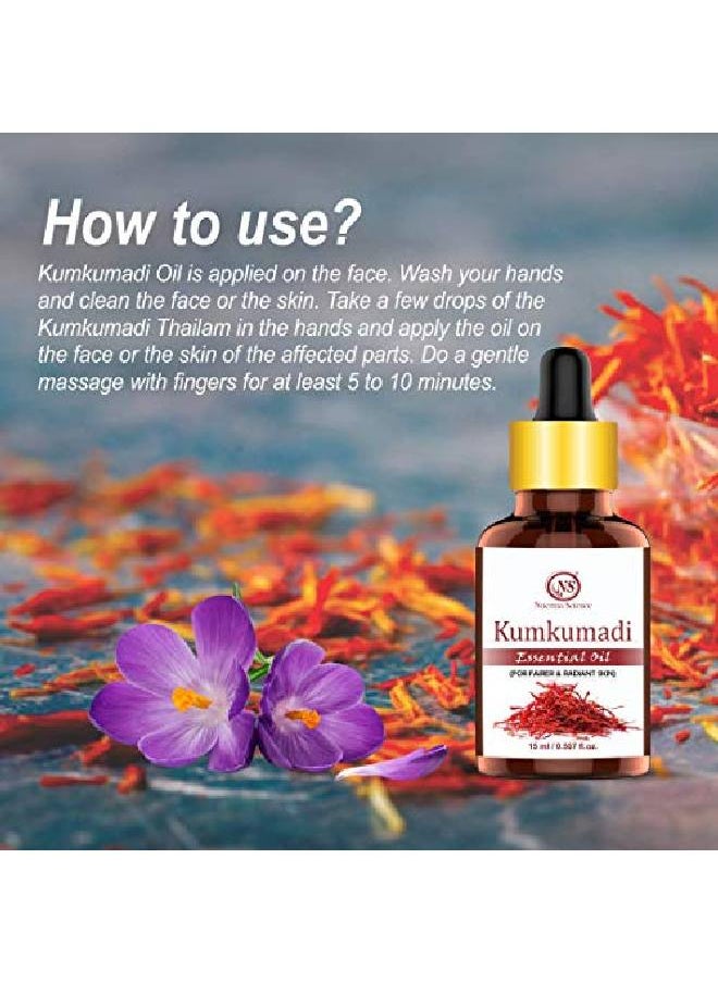 Nuerma Science - Kumkumadi Essential Oil Skin Lightening Dark Circle Removal Clear Spot Less Skin Dark To Lighten Dark Patches Glowing Skin 15 Ml - Image 1