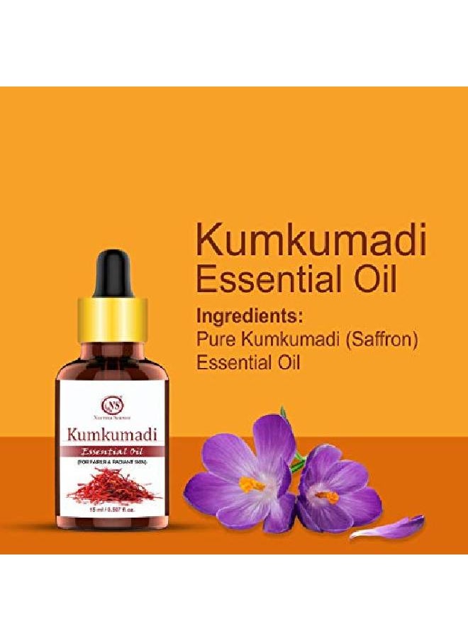 Nuerma Science - Kumkumadi Essential Oil Skin Lightening Dark Circle Removal Clear Spot Less Skin Dark To Lighten Dark Patches Glowing Skin 15 Ml - Image 1