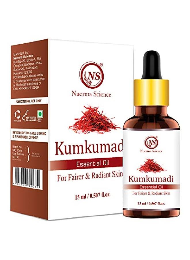 Nuerma Science - Kumkumadi Essential Oil Skin Lightening Dark Circle Removal Clear Spot Less Skin Dark To Lighten Dark Patches Glowing Skin 15 Ml - Image 1