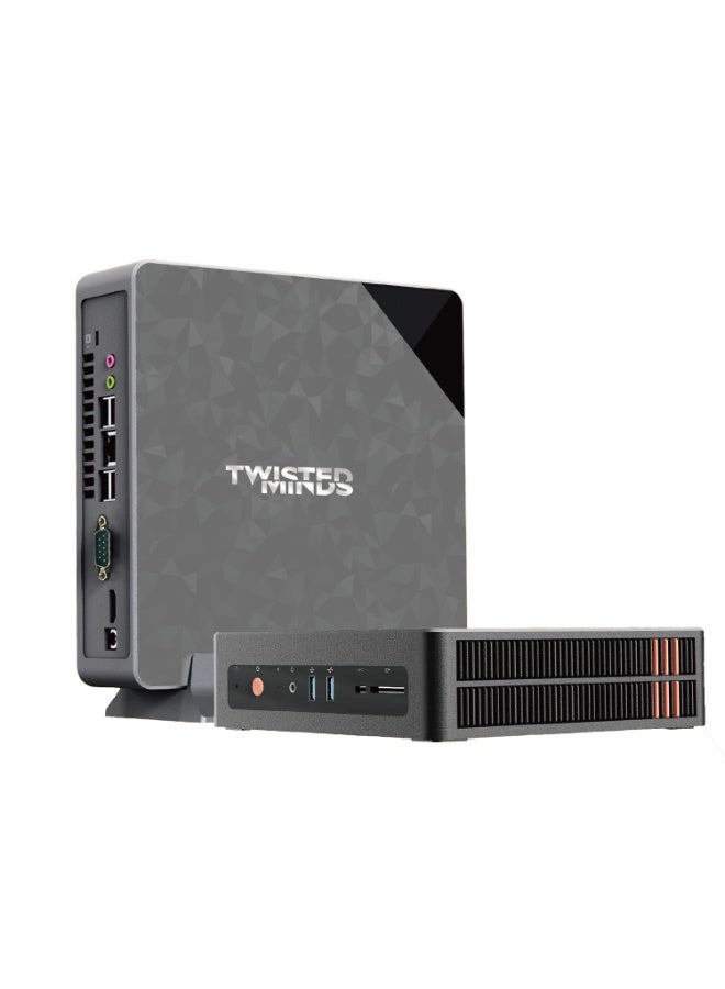 Twisted Minds Mini PC, Intel Core i5-12450H Processor, 16GB Dual Channel DDR4 2400 MHz RAM, 512 GB M.2 NGFF SSD, Intel UHD Graphics, Windows 11 Pro, Gray | TM-MPi5-512 black - Image 1
