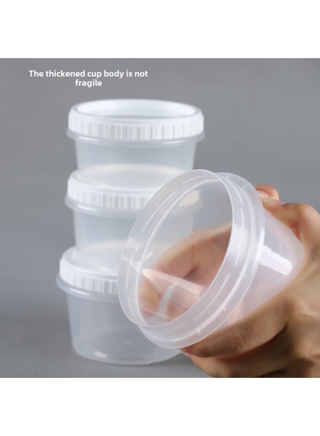 Taiyi Family Disposable Packing Bowl With Lid Sealed Soup Cup Thickened Soup Bucket Insulation Porridge Box Can Be Printed Logo-Color:700 Twist Lid Soup Cup (white Lid) 150 Set - Image 3