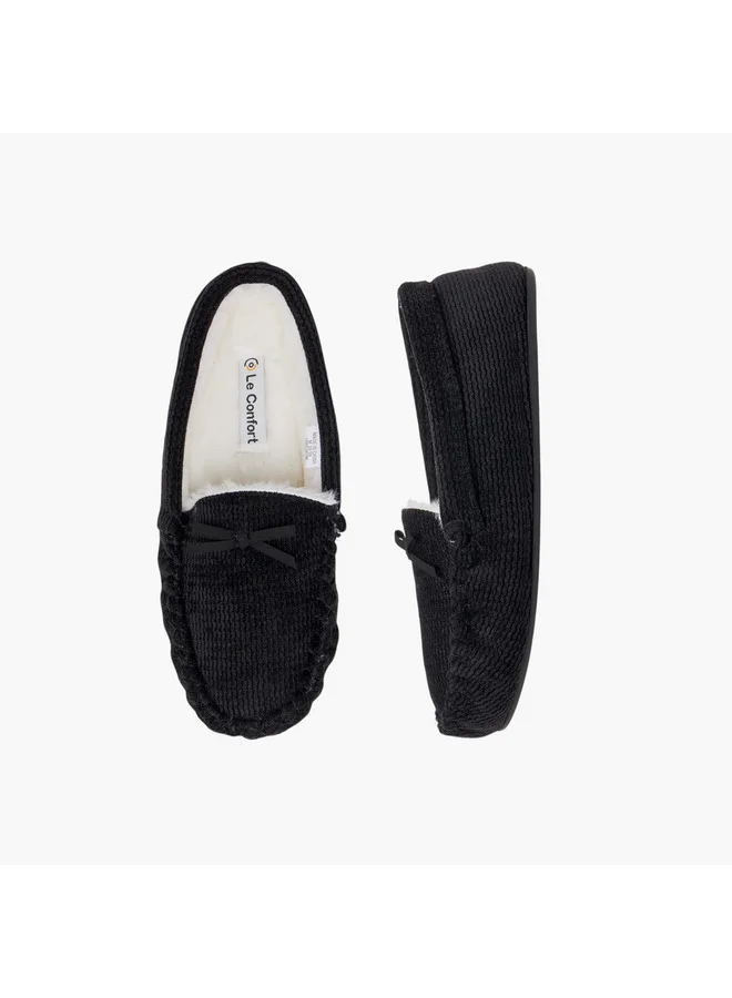 Le Confort Women Bow Accent Bedroom Moccasins