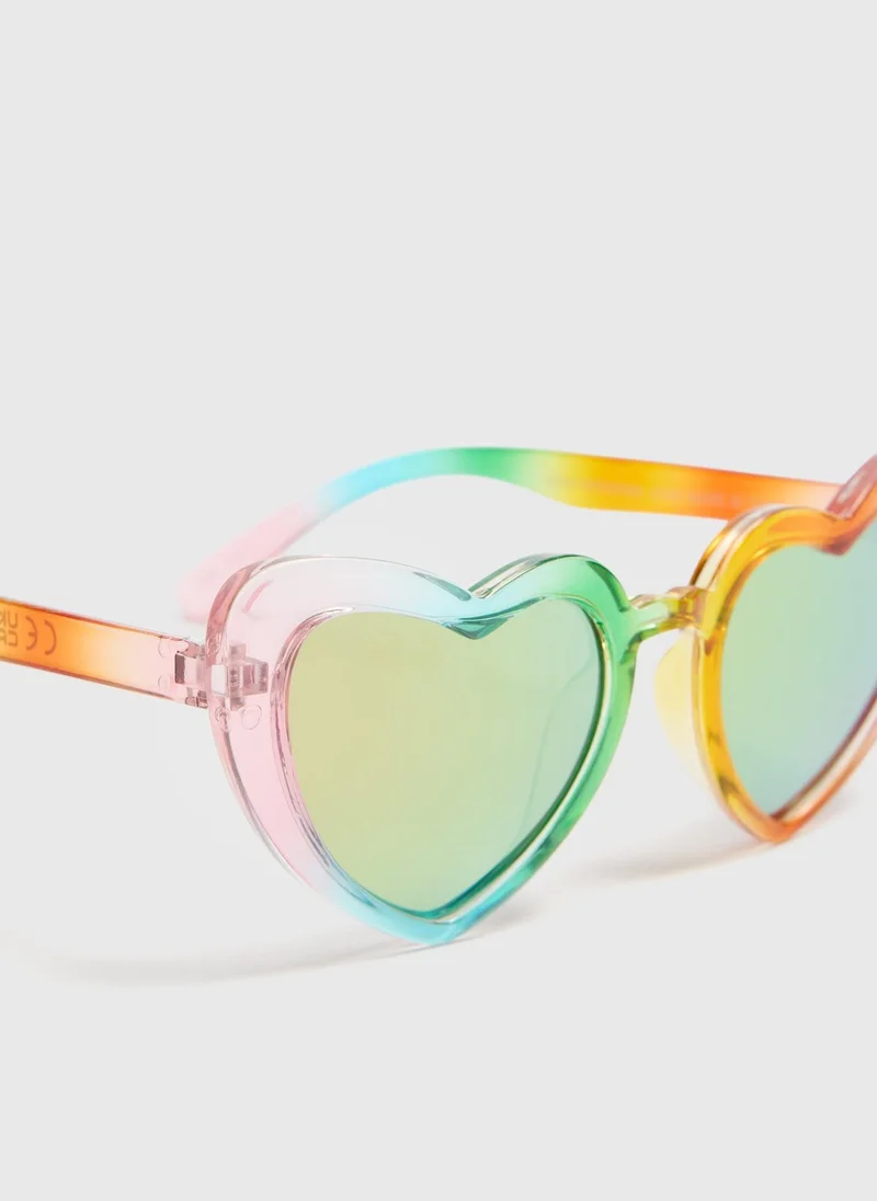 Matalan Girls Multicolour Heart Sunglasses