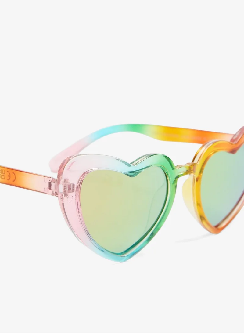 Matalan Girls Multicolour Heart Sunglasses