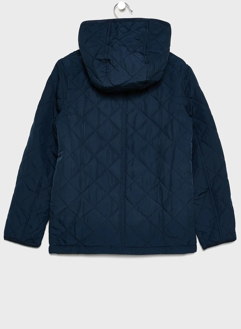 MANGO Kids Pocket Detail Quilted Jacket