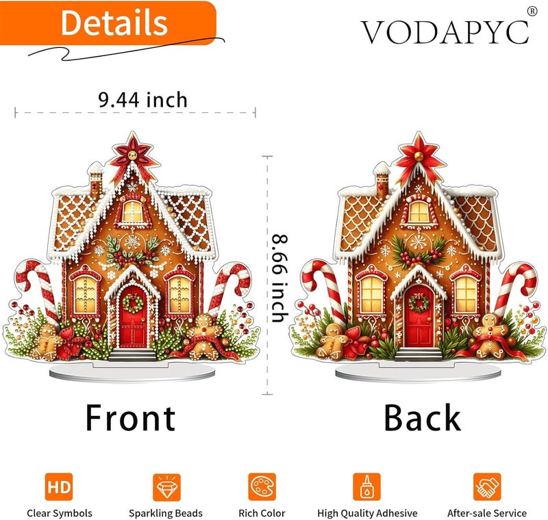 VODAPYC Christmas Gingerbread House Diamond Art Kit - Image 2