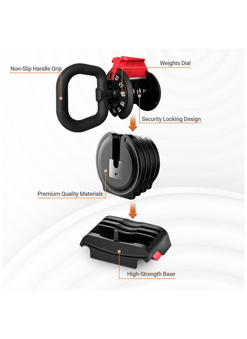 Generic - Adjustable Kettlebell 2KG to 12KG All in One Design 12 in One Weights Training Kettlebell - Image 1