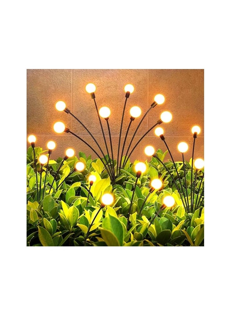 Sun Power sun power Metal Firefly Outdoor Solar Lights|6 Led|With Flash Mode|Starburst Swaying Solar Garden Light,Warm Garden Light|Waterproof|Firefly Path Lights For Pots,Balcon,Pathway 
