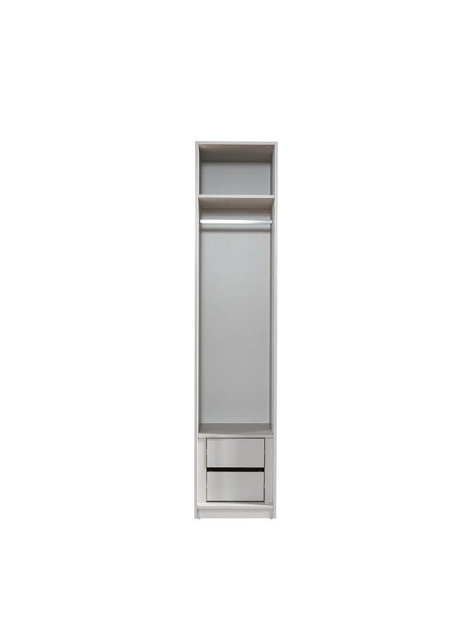 Infinity Infinity 1 Door Wardrobe With Hanger | Modular Wardrobe | Modern Design Storage For Bedroom L50xW59xH230cm - L.Taupe - Image 5