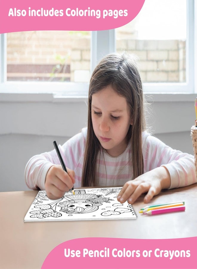jackinthebox Sticker by Number Book, 12 Scenes Puzzle Paint by Sticker Book + Colouring Pages, Gifts for Birthday, Party Favor Toys for Girls, Arts & Crafts for Kids Age 7 8 9 10 - Little Fashionista - Image 4
