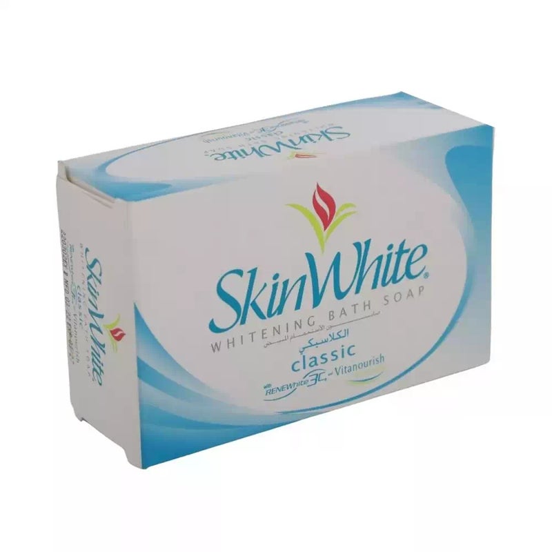 skin white صابون الاستحمام المبيض الكلاسيكي سكين وايت مع تركيبة رينيو وايت 3C وفيتا نورش - 135 جرام - Image 1
