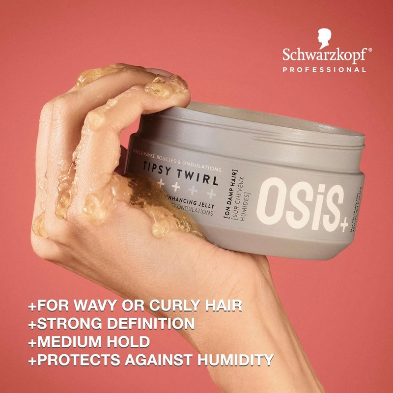 OSiS+ Tipsy Twirl Curl Cream, 10.1 Fl Oz â€“ Medium Hold Curl Enhancer for Defined Waves, Lightweight Volume & Humidity Protection - Image 2