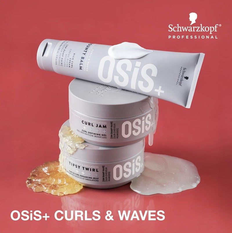 OSiS+ Tipsy Twirl Curl Cream, 10.1 Fl Oz â€“ Medium Hold Curl Enhancer for Defined Waves, Lightweight Volume & Humidity Protection - Image 3
