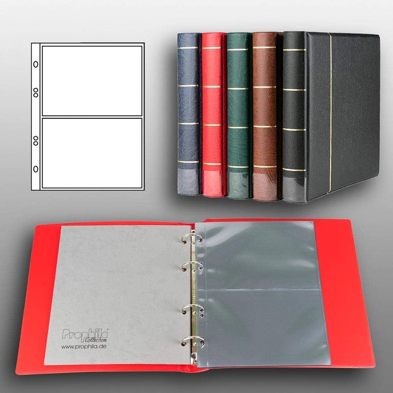 Prophila Collection Prophila Postcard Album (red) with 20 Pockets for 40 Postcards - Image 2
