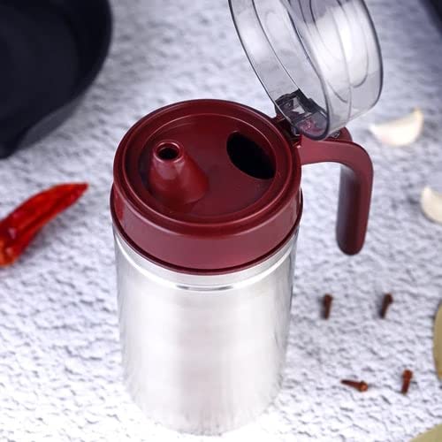SYGNIUS Oil Dispenser Bottle for Kitchen Stainless Steel Oil Pourer Vinegar Dispenser Cooking Oil Dispenser Dust Leak Proof 500 ml - Image 5