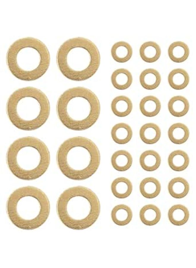 M5 × 10 × 1.0 مم حلقات تبطين نحاسية مسطحة 50 قطعة مجموعة جاسكات نحاسية مِترية - Image 1