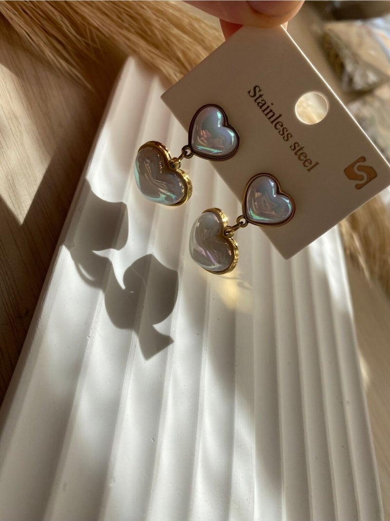 Stainless Stell Bs Still Covered Model Earring Minimal Stainless-Tarnish Steel Earring (1 Pair)  - Image 2