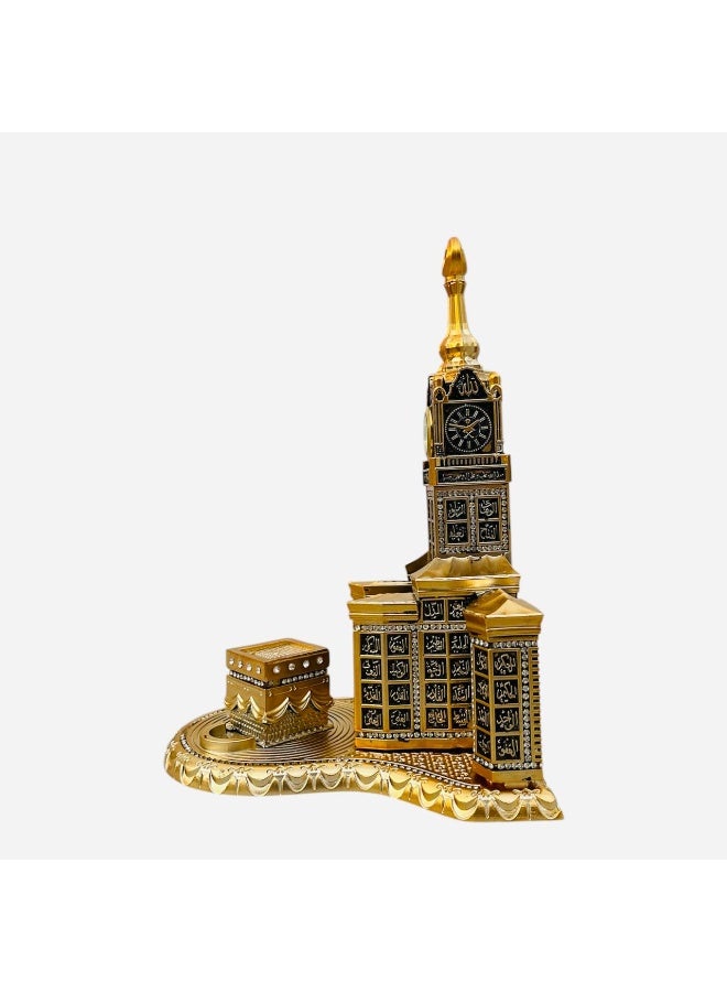 Islamic Gold Makkah Clock Tower with Kaaba - Image 3