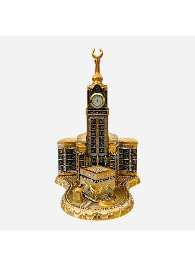 Islamic Gold Makkah Clock Tower with Kaaba - Image 2