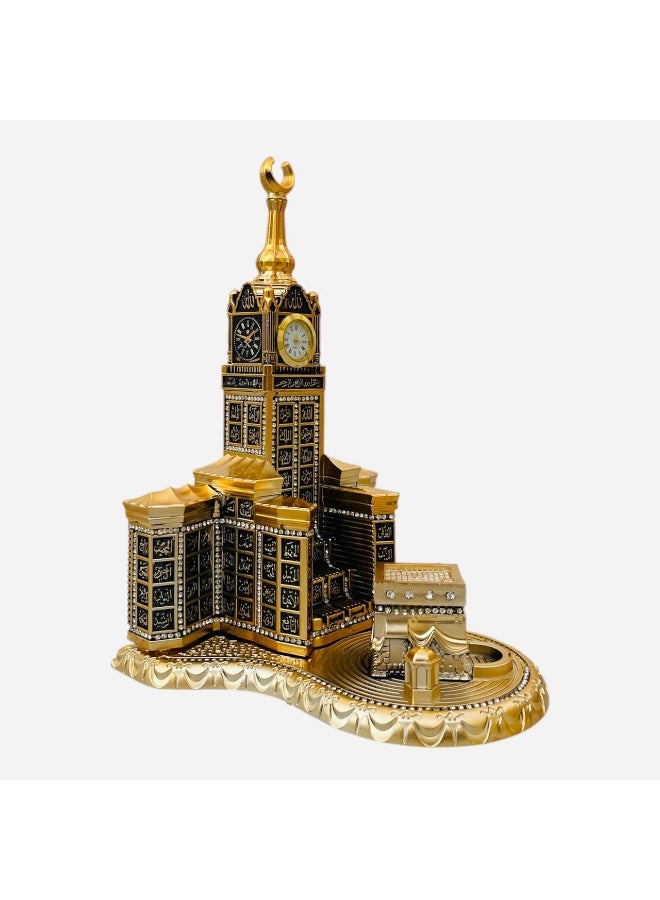 Islamic Gold Makkah Clock Tower with Kaaba - Image 4