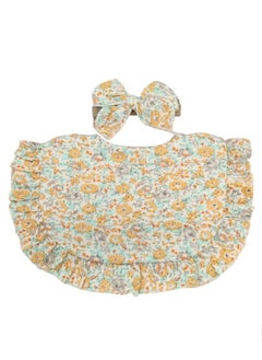 Bambimici -Bella Baby Bib Set for Babies -Floral Printed Orange