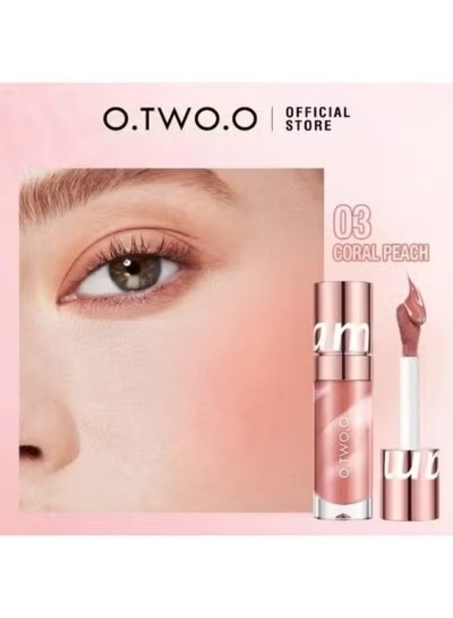 O.TWO.O Natrual Color Lasting Liquid Blush 03coral peach - Image 1
