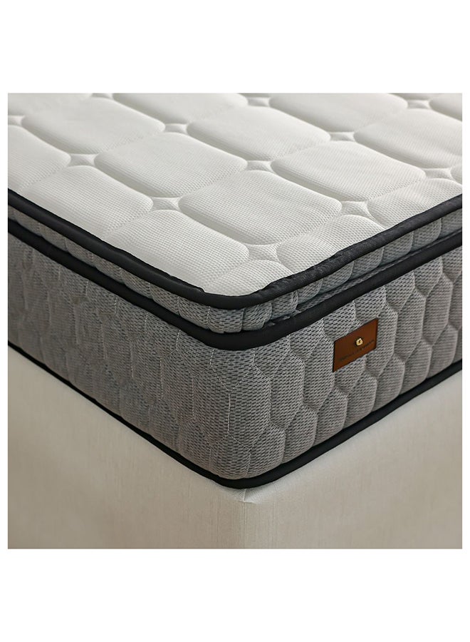 DANUBE HOME Magnum Bonnel Spring Pillow Top Mattress 90x200cm - Medium Firm Single Bed Mattress for Ultimate Comfort - Durable Furniture for Bedroom - 7 Year Warranty - Available in White, Grey, Black