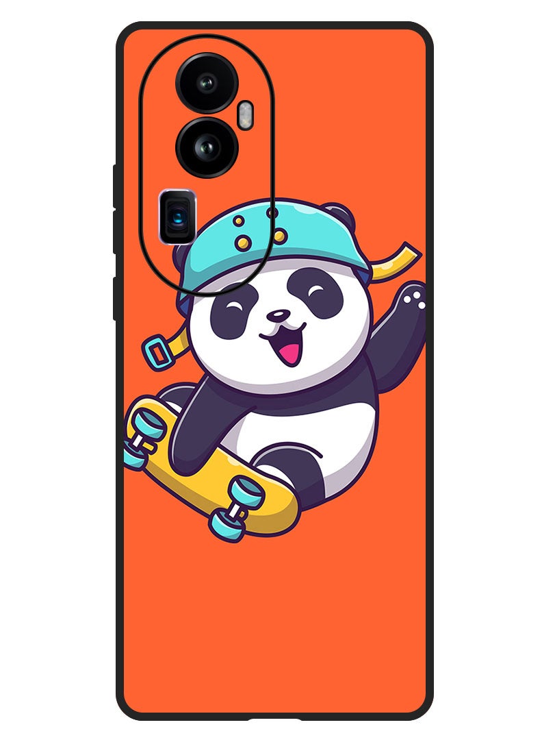 Theodor Protective Case Anti Scratch Shock Proof Bumper Cover For Oppo Reno 10 Pro Plus Skiing Panda - Image 1