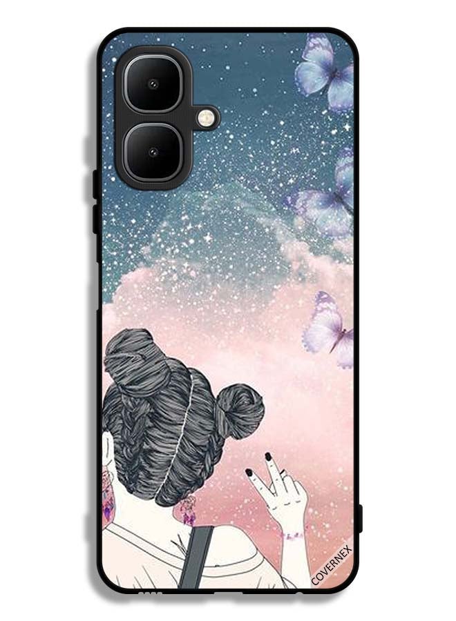 Covernex Tecno Pop 10 Protective Case Cover Making Victory Sign Art