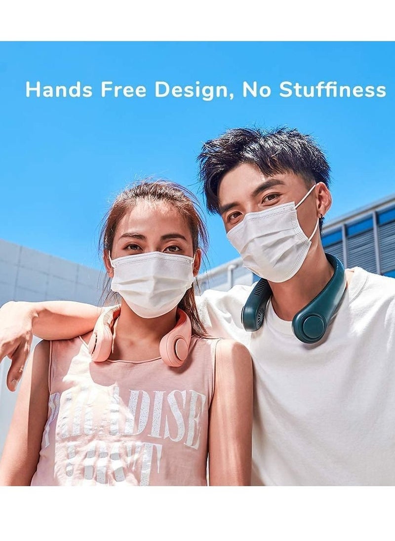 Generic SmartDevil Portable Neck Fan, Hands Free Bladeless Neck Fan, Rechargeable Battery Operated Wearable Personal Fan, 360° Cooling Hanging Neck Fan, 3 Speeds, 48 Air Outlet, for Travel, Outdoor(  - Image 4